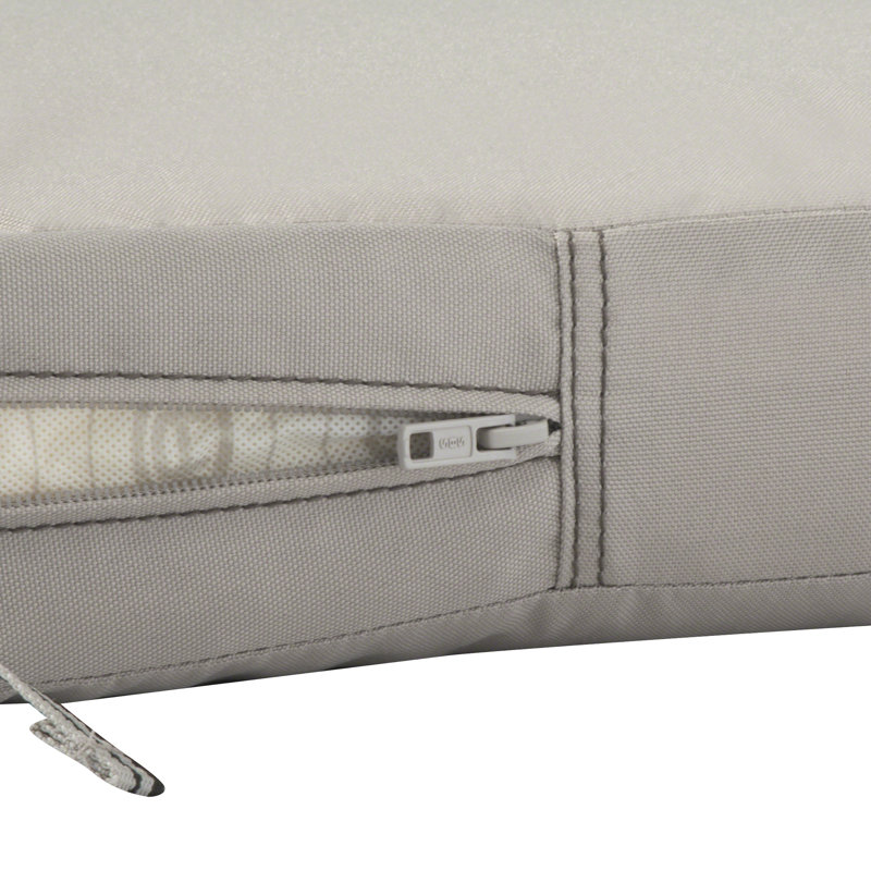 Jaylon Outdoor Chaise Lounge Cushion, Mushroom, 3"H x 26"W x 80"D