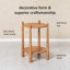 Table de bout en bois massif avec rangement à 2 niveaux Pablo-1433123631