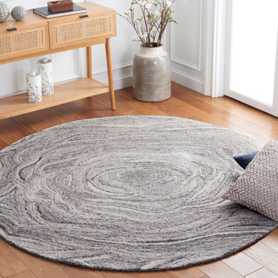 Abstract 148 Area Rug In Dark Gray / Black