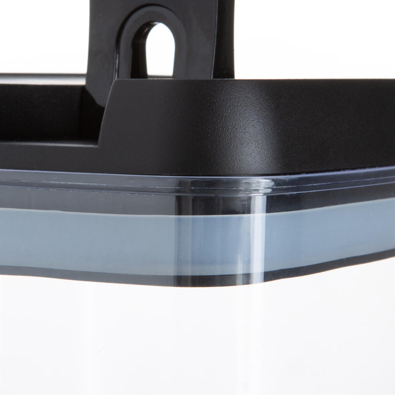 Argon Tableware - Food Storage Container with Flip Lock Lid, Black, 20.5cm H x 10cm W x 10cm D