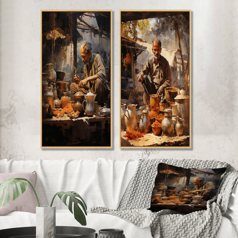 Ensemble de salon Rustic Chai, H 32 po x l 33 po, Encadrement brun