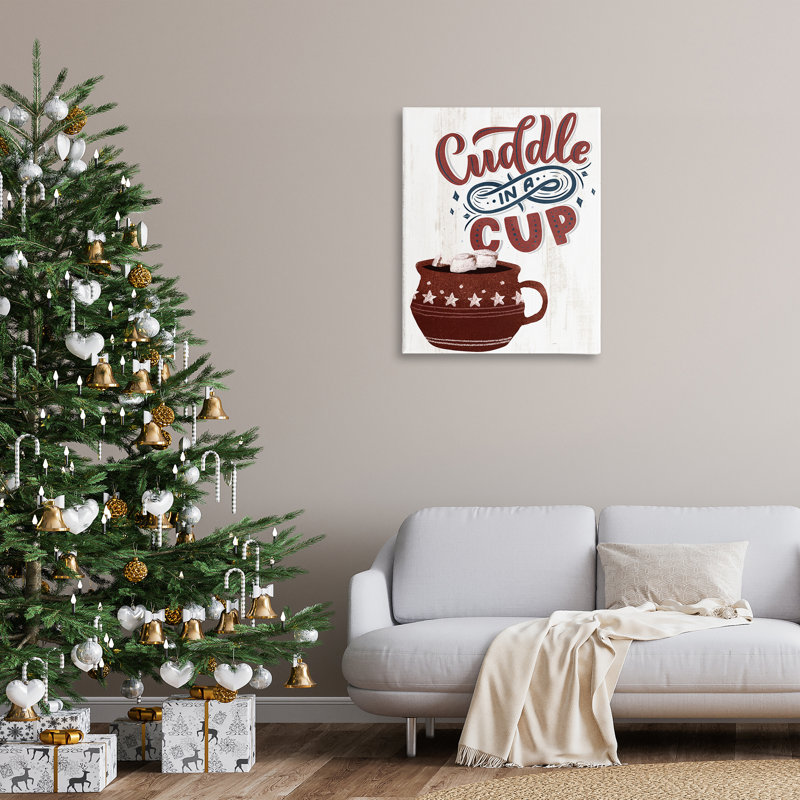 Toile Cuddle In A Cup Cocoa, design par Kim Allen, H 40 po x l 30 po