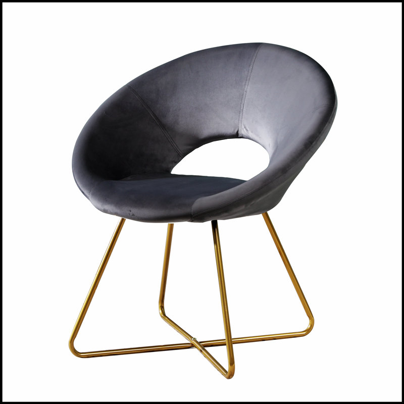 Fauteuil d'appoint Slatina, Gris