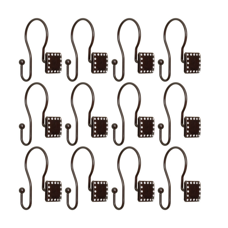 Crochets à rideau de douche, Bronze huilé