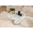 Chrisina Modern Freesia Marble Coffee Table, 31.5 x 15.7 x 31.5 inches | 100% MDF with 0.7-inch Thickness | Stylish and Functional Design for Living Room | Perfect for Contemporary Décor | Durable and Easy to Clean Surface