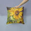 Coussin décoratif intérieur / extérieur vert / jaune Sunflowers-604729999