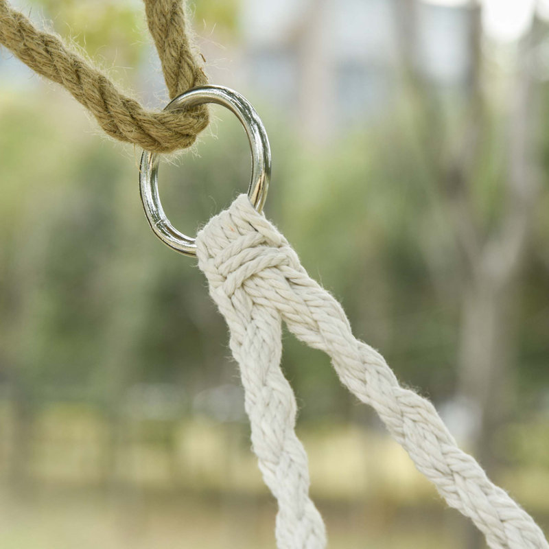 Balancelle en macramé pour 2 personnes Outsunny, Blanc