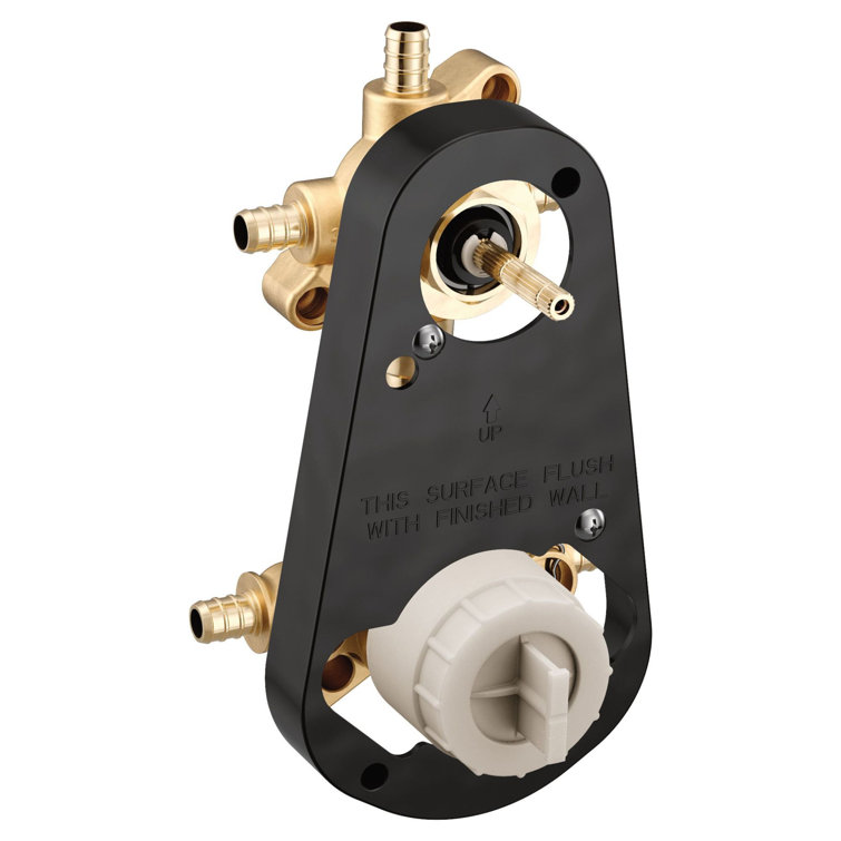 M-CORE Mixing Valve With 3 Or 6 Function Integrated Transfer Valve With Crimp Ring PEX Connections