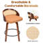 Tabouret de bar pivotant jaune Mid Century