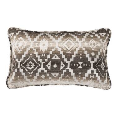 18X18 Blue Taupe Southwest Diamond Throw Pillow