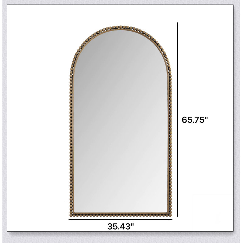 Miroir pleine longueur rétro en fer avec pieds de soutien, pour le salon, la chambre à coucher (doré), Doré