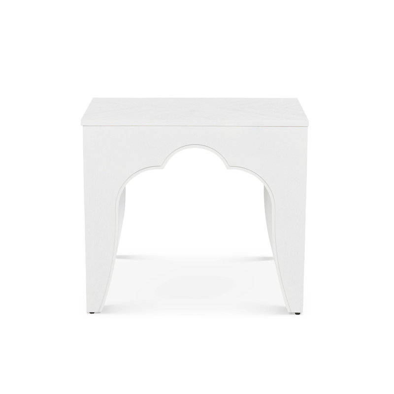 Island Manor End Table, White