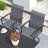 6-Person Rectangular Patio Dining Set With Umbrella & Textilene Swivel Chairs-1982076570