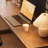 Nut-brown Rectangular Solid Wood writing desk-118614409