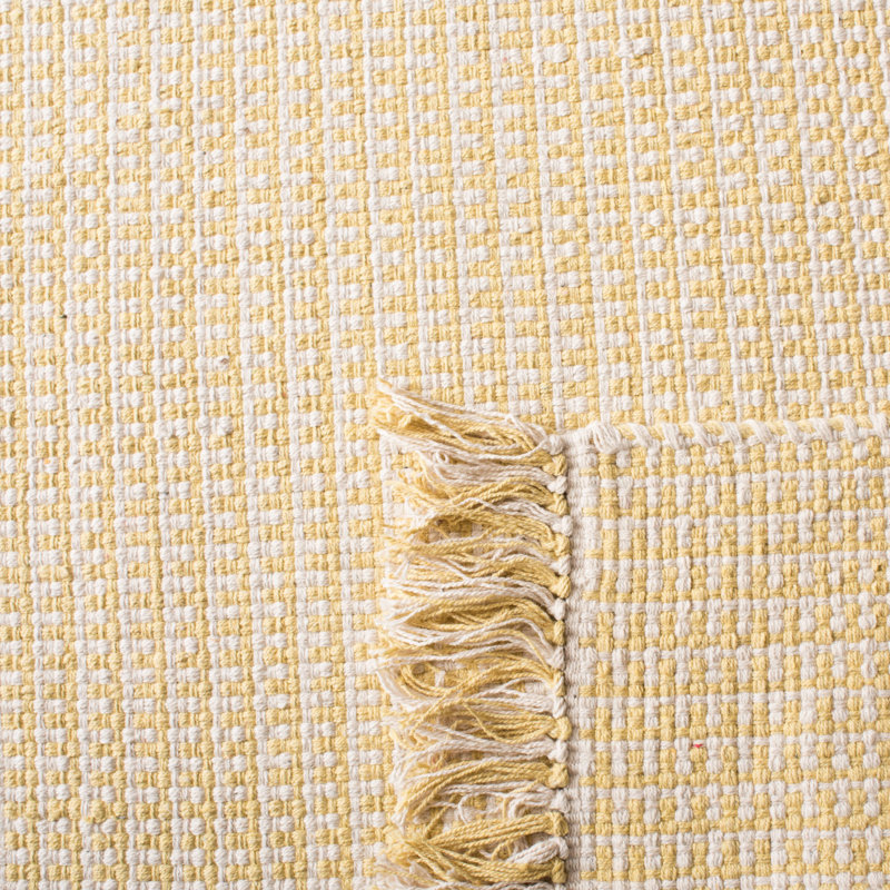 Tapis rayé en coton tissé à la main Cayman, Rectangle 5 pi x 8 pi