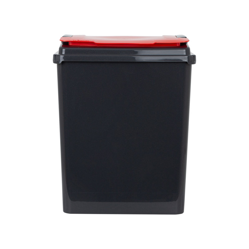 Wham Recycle It Slimline Bins, 50 Liters, Red/Green/Yellow Lids
