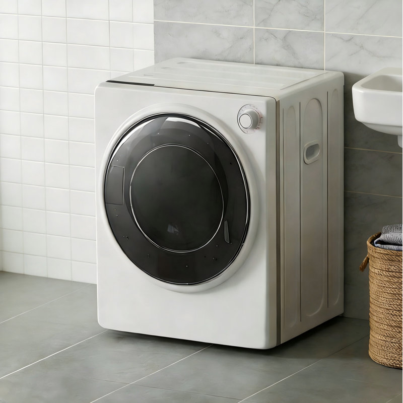 Sécheuse électrique compacte de 3,0 pieds cubes avec contrôle de température réglable pour les véhicules récréatifs d'appartements, blanc