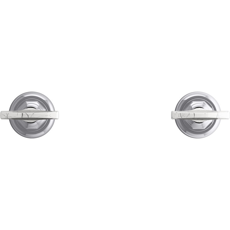 Artifacts Widespread Bathroom Sink Faucet Handles, Polished Chrome