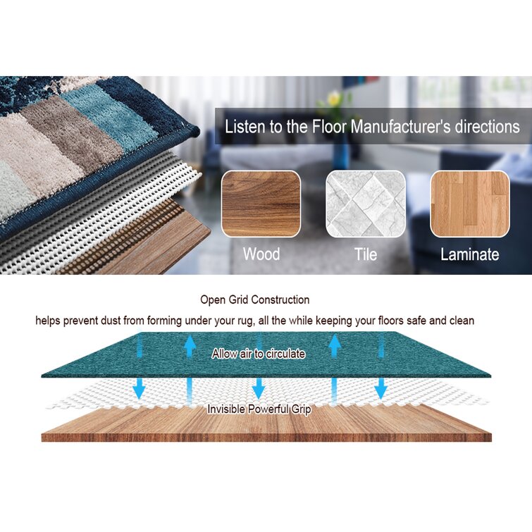 PVC Antiskid Rug Pad For Hard Surface Floors Gripper Carpet Anti