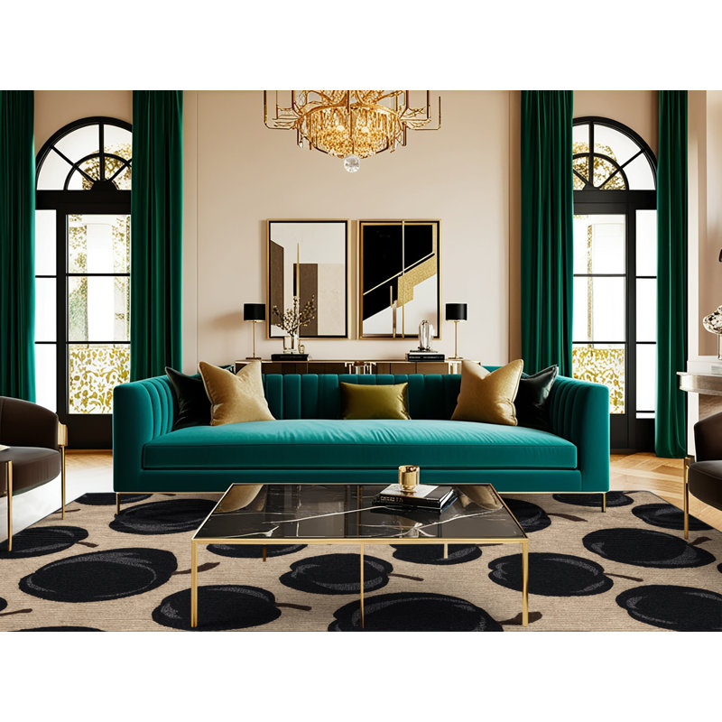  Tapis lavable fruits noirs prune, Tapis de couloir 2 pi x 5 pi