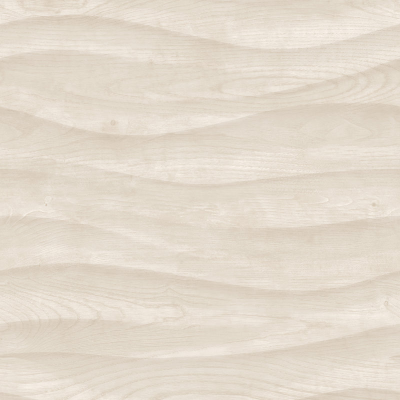 Papier peint structure naturelle en bois ondulé, Beige