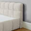 Très grand cadre de lit très grand avec tissu épais beige, tête de lit, lit plateforme, sans sommier, style moderne et relaxant-130093311