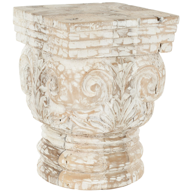 Tabouret d’appoint en bois massif Sartain