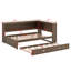 Lit de jour avec tablettes de rangement, USB, DEL et lit gigogne-1347383621