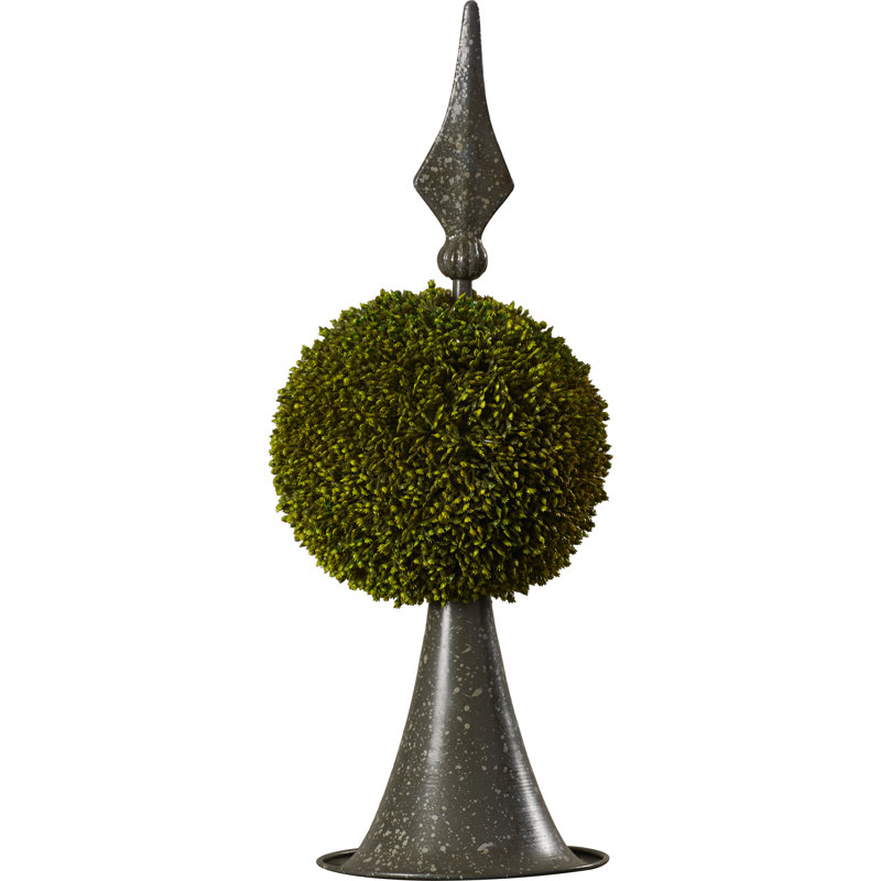 17 " H Faux Boxwood Topiary, 16.87 (in) x 7.12 (in)
