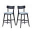 Ensemble de tabourets de comptoir Modern Modern de 2 à 26 po de hauteur en cuir de polyuréthane durable, certifié BIFMA pour bar à la maison, îlot de cuisine et café, noir