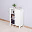 Armoire en bois, armoire de rangement pour plancher de salle de bain avec tablette réglable
