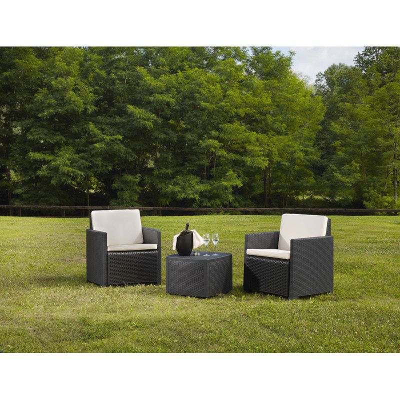 Patio Perfection 2 - Person Patio Conversation Set with Cushions