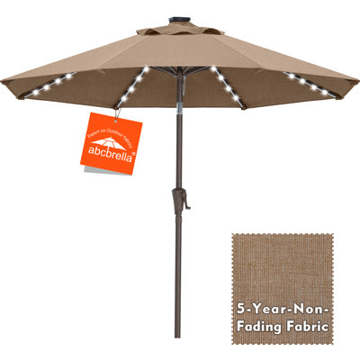 9 FT Lighted Patio Olefin® Umbrella
