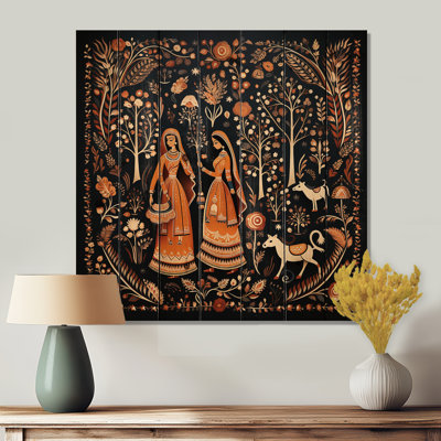 Ilonca - Personnage en bois sur bois de pin naturel