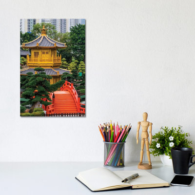Golden Pavilion Of Absolute Perfection, Nan Lian Garden, Diamond Hill, Kowloon, Hong Kong, China by Michael DeFreitas - Wrapped Canvas Gallery-Wrapped Canvas Giclée