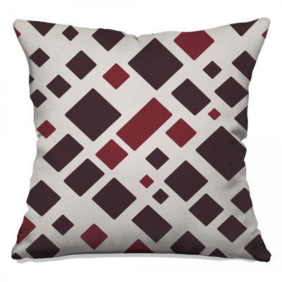 Coussins décoratifs rouges et blancs à double face