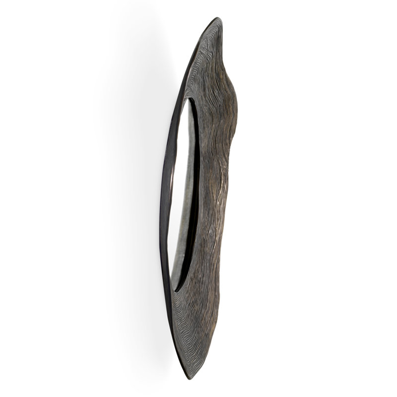 Pavona Novelty Metal Mirror, Bronze