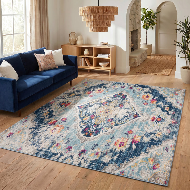 Kymiere Abstract Indoor Rug, Rectangle 5'3" x 7'7"