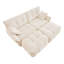 Canapé 2 places avec 2 repose-pieds et coussin décoratif-1234055915