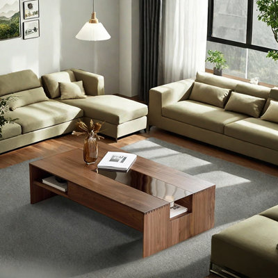 Table basse minimaliste moderne en bois massif