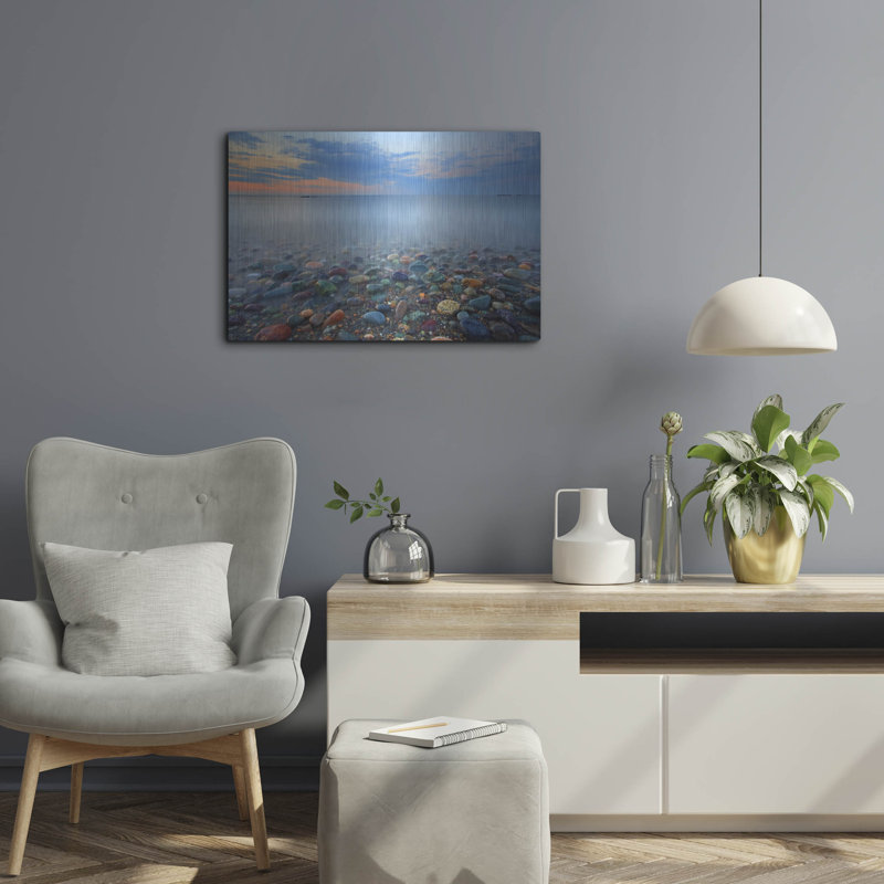 Art mural en métal Lark Manor ™ «Candy Coast» par Patrick Zephyr, H 16 po x l 24 po