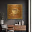 «Coffee Time II» par Silvia Vassileva, art mural en métal doré, 36 po x 36 po-132829580