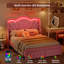 Lit rembourré en velours avec rangement Mouad-106911912-106911910