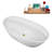 59" Streamline Soaking Freestanding Tub and Tray With Internal Drain-101687461