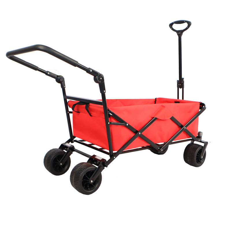 Chariot de camping pliant pour outils, Rouge