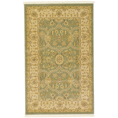 Tapis vert clair / beige Moore