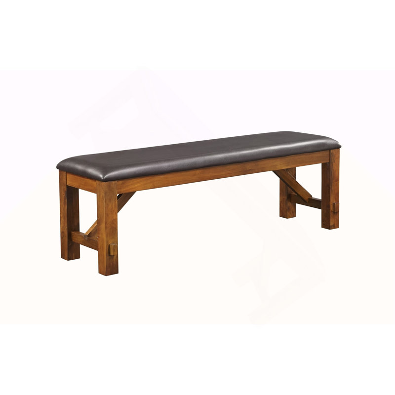 Banc espresso et noyer avec siège rembourré