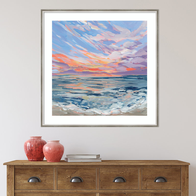 «Virginia» par Emily - reproduction de cadre photo, Argent / blanc, H 33 po x l 33 po x P 2 po