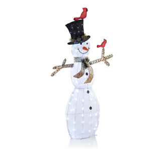 Buy Snowman with Broom Wooden Cutout, Unfinished Shape, Paint by Line