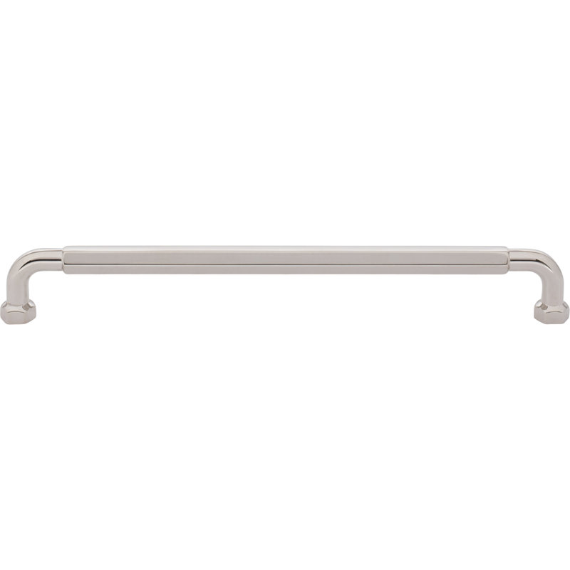 Dustin Bar Pull, Polished Nickel, 8 13/16" Center To Center